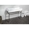 Kingston Brass 39 Porcelain Console Sink with Stainless Steel Legs 8 Centers, WhitePolished Nickel VPB3917W6ST - alternate 2